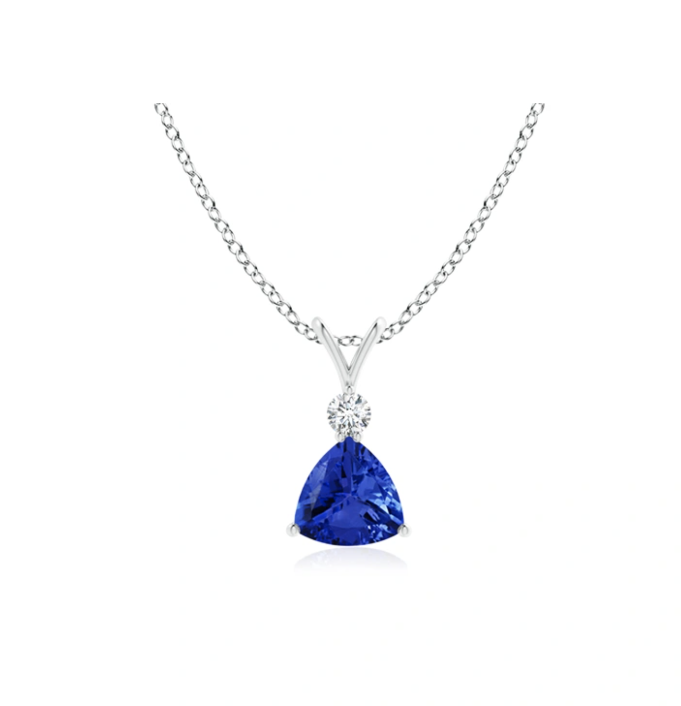 Stunning Natural Tanzanite Pendant Set in 14kt White Gold